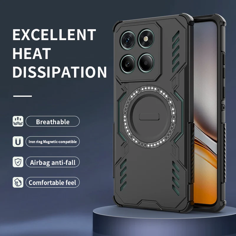 Funda protectora de lente con disipación de calor para Motorola Edge 60 Neo Edge 60 Pro, cubierta de fusión, Fundas de carga inalámbrica magnéticas