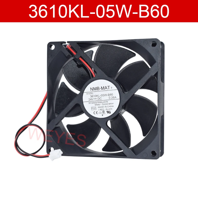 Nuevo para NMB-MAT 3610KL-05W-B60 9025 24V 0.26A 9CM 2 pines 90*90*25MM ventilador de refrigeración de trabajo