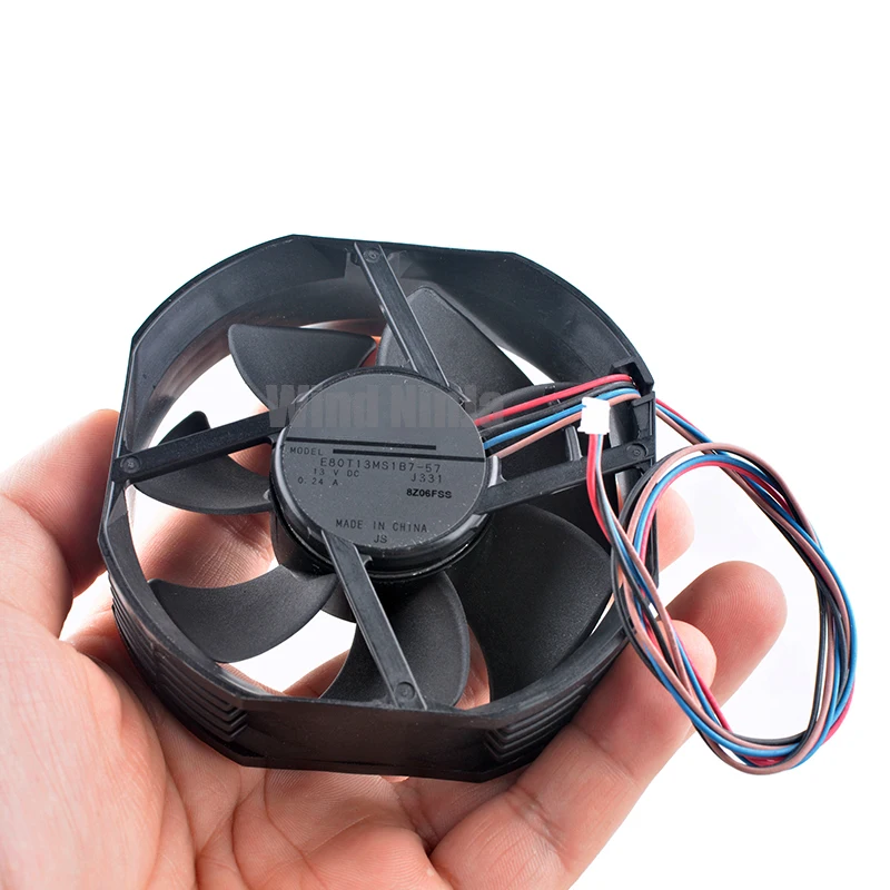 Ventilador de refrigeración de 8cm y 80mm E80T13MS1B7-57 DC13V 0.24A ventilador Circular de 4 pines para EB-C2040XN C2080XN C745WN proyector chasis CPU 80x80x25mm - imagen 5