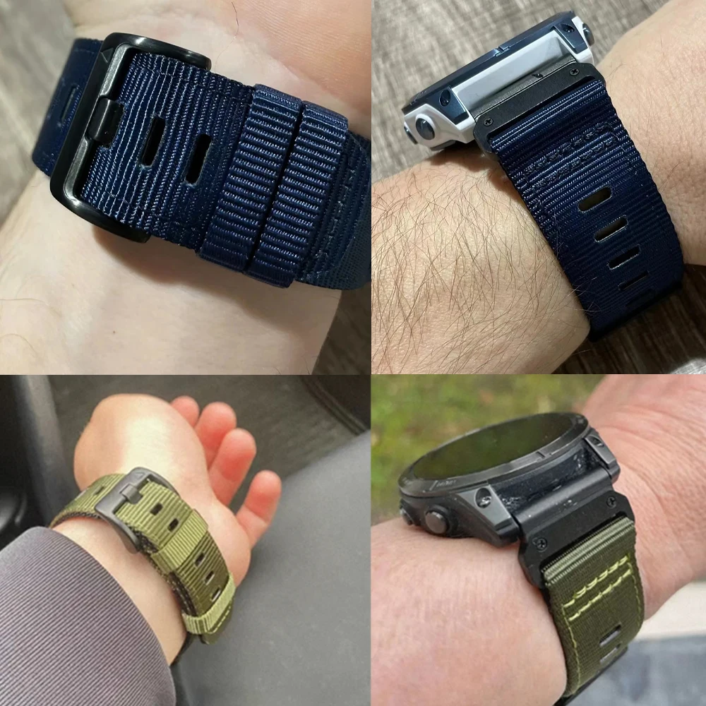Correa de nailon transpirable para Garmin Fenix 7/7Pro/7X/6X/6 Pro/5X/5 Plus/Epix pulsera reemplazable 22 26MM correa de reloj - imagen 4