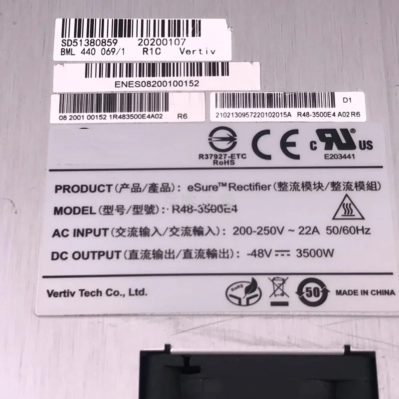 R48-3500E4 48V/3500W para módulo rectificador de potencia de comunicación de alta eficiencia Vertiv antes del envío prueba perfecta - imagen 3