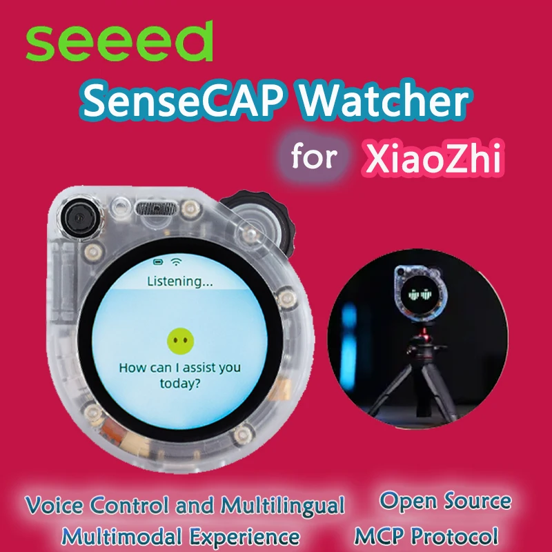 Observador SenseCAP para XiaoZhi, control de voz, comunicación emocional, soporte multilingüe. Con protocolo MCP de reconocimiento visual