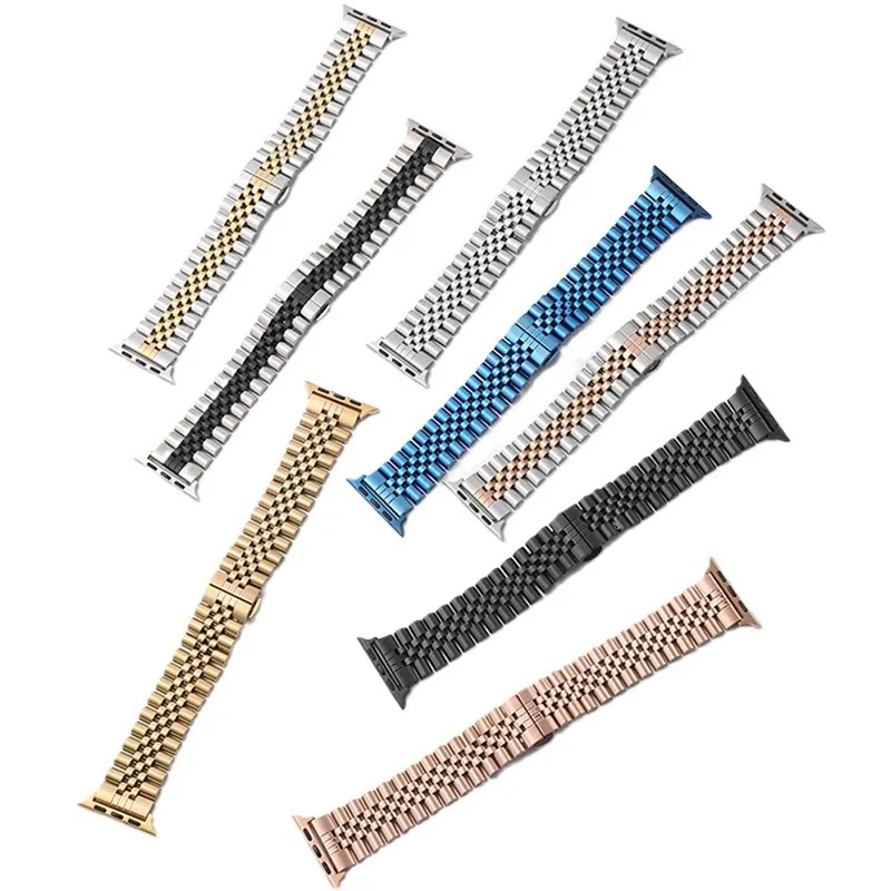 Funda protectora de TPU + correa de Metal para Apple Watch Band 45mm 44mm 41mm 40mm 38mm pulsera de acero inoxidable para iWatch 42mm 6 se 7 8 9 - imagen 5