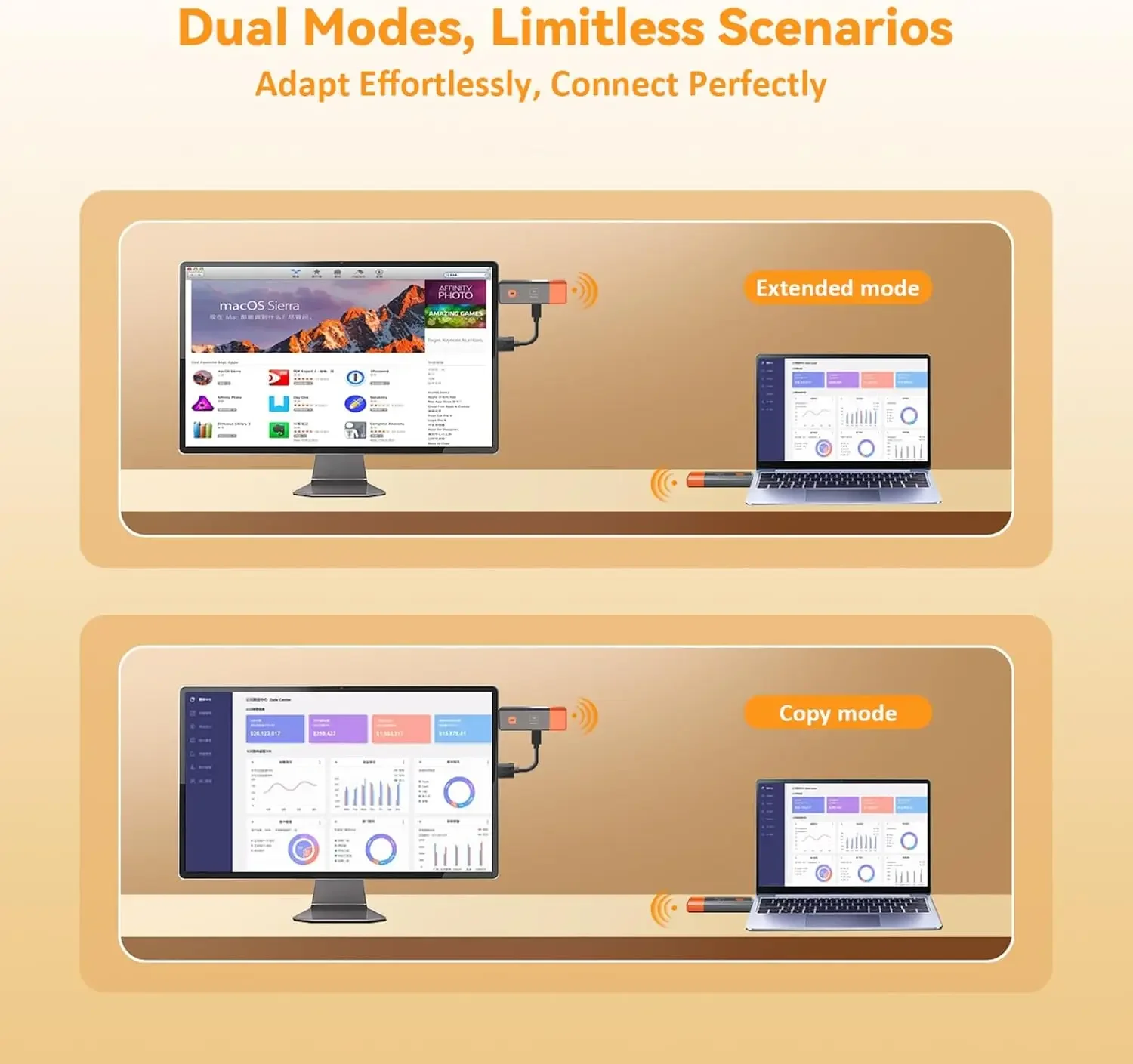 1080P 50M transmisor de Audio y vídeo inalámbrico extensor receptor adaptador de pantalla Dongle para TV Box Monitor proyector PC - imagen 4