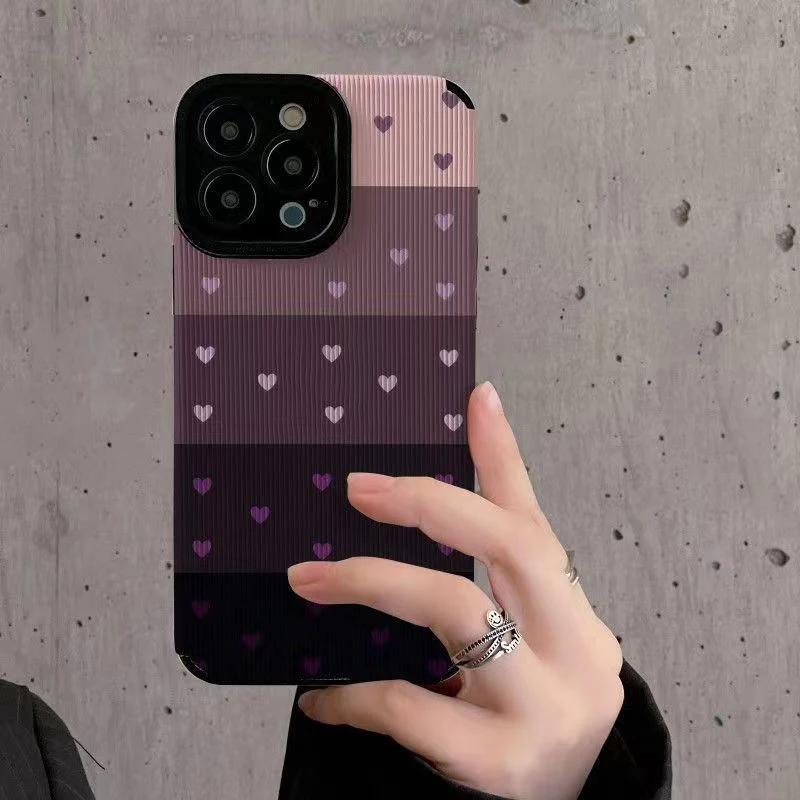 Funda de silicona con gradiente de corazón de pequeño amor para Samsung Galaxy A53 A34 A54 A51 A52 A23 A32 A31 A71 A72 A73 A12 A13 A14 S22 Plus - imagen 2