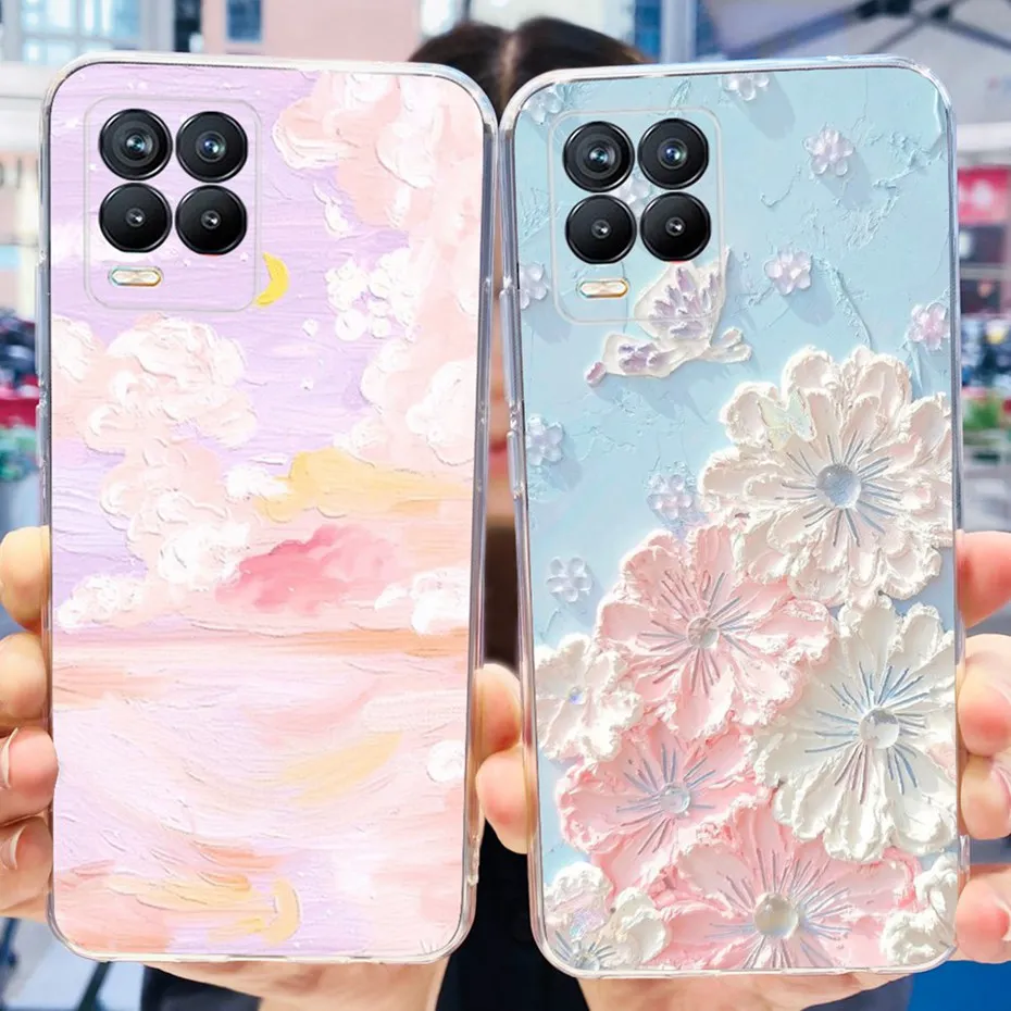 Funda de silicona suave para móvil, carcasa trasera de TPU con estampado encantador para Realme 8 4G / Realme 8 Pro / Realme 8 5G, Realme8 8Pro - imagen 4