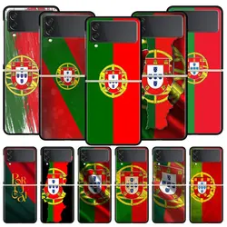 Funda de teléfono de Portugal para Samsung Galaxy Z Flip3 Flip4 Flip5, carcasa para Z Flip 3 4 5 6 7, funda trasera plegable dura
