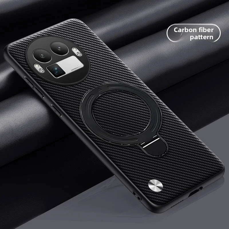 Para OPPO Realme GT 8 7 Pro funda dura PU anillo de fibra de carbono soporte cubierta trasera protectora magnética para Realme GT Neo 7 6 5 3 2 Shell - imagen 5
