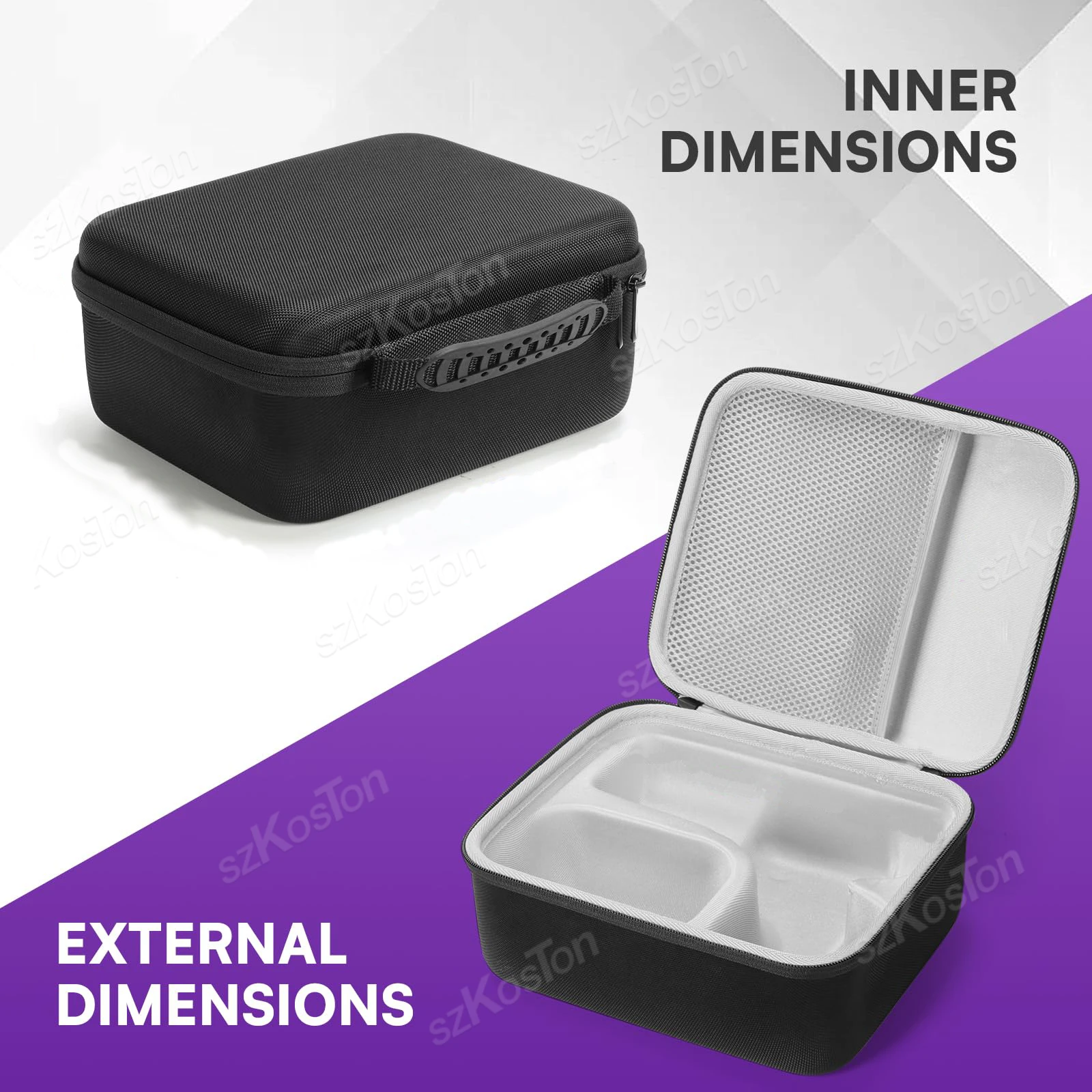 Estuche de transporte duro Compatible con Shure SM7B MV7/MV7X micrófono Vocal dinámico bolsa de almacenamiento protectora de viaje accesorios de micrófono - imagen 4