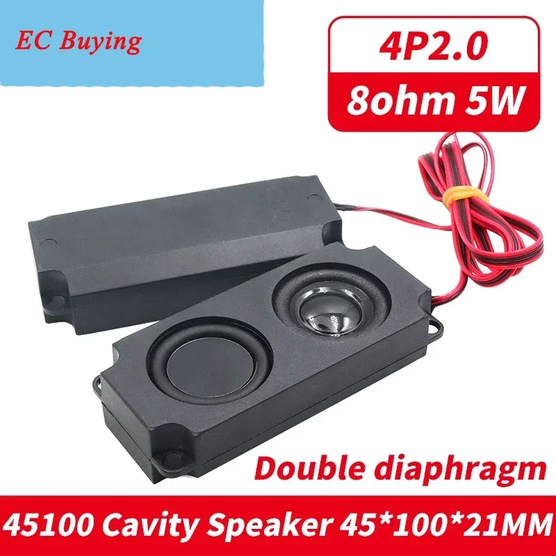 1 par de altavoces portátiles de Audio 45100 10045 LED TV altavoz 8 Ohm 5W doble diafragma bajo ordenador altavoz DIY para cine en casa