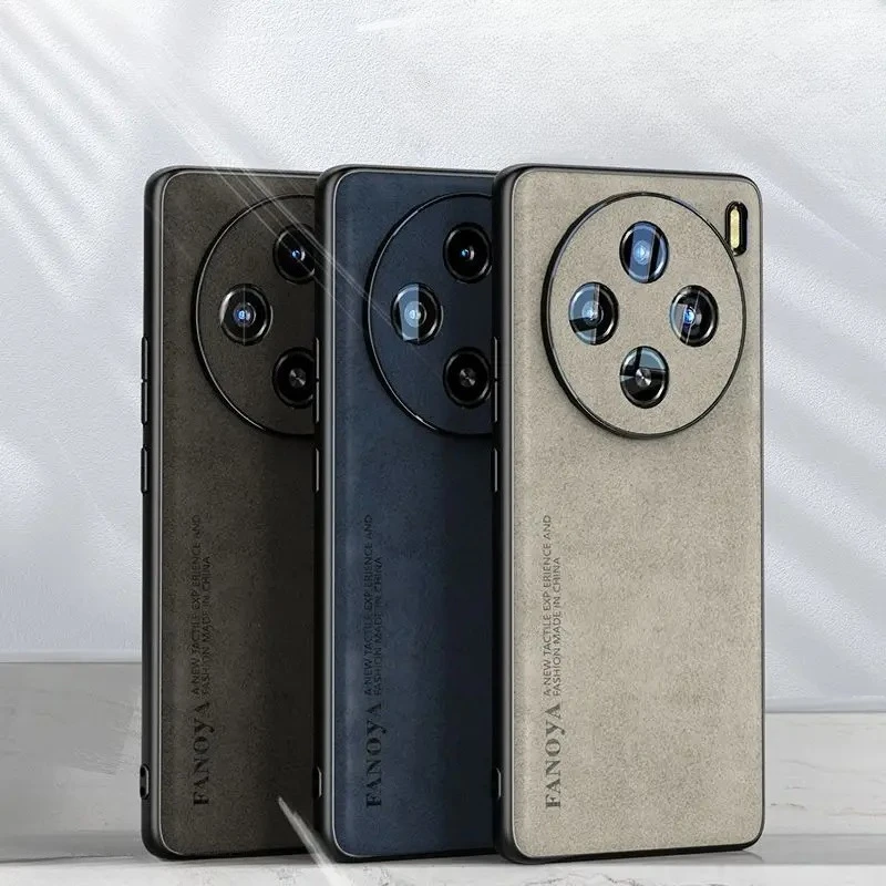 Para VIVO X300 Pro X200 Ultra Funda de moda Simple de cuero liso agradable a la piel Funda anticaída para VIVO X200 Pro Mini Funda