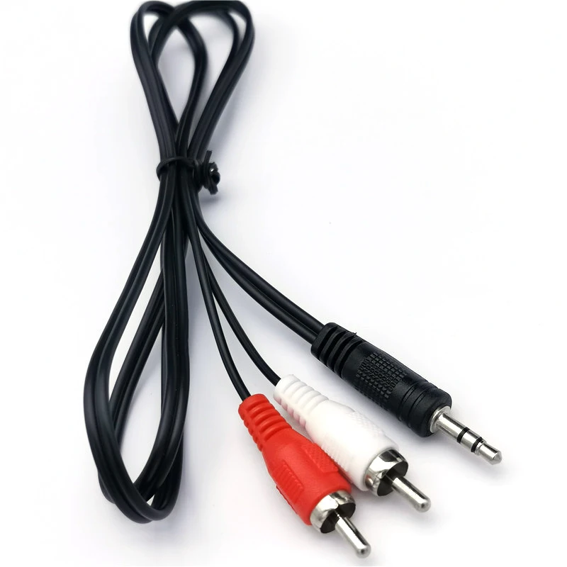 Conector de 3,5mm a 2 Cables de Audio RCA estéreo 3,5mm macho a 2RCA macho Cable auxiliar Coaxial para TV sonido portátil altavoces Mp3 1,5 M - imagen 3