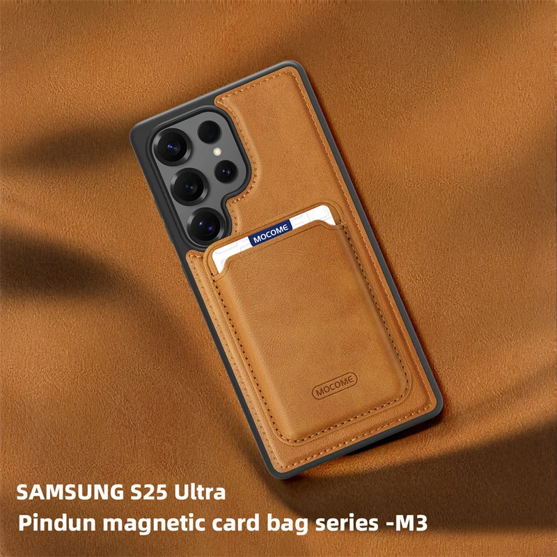 Funda de teléfono de cuero PU con tarjetero desmontable 2 en 1 para Samsung Galaxy S22 S23 S24 S25 Ultra Plus, funda de carga inalámbrica magnética - imagen 5