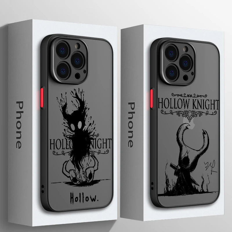 Funda de teléfono The Hollow Knight para Apple iPhone 15 14 13 12 11 XS Mini Pro Max 8 XR X mate esmerilado translúcido - imagen 2