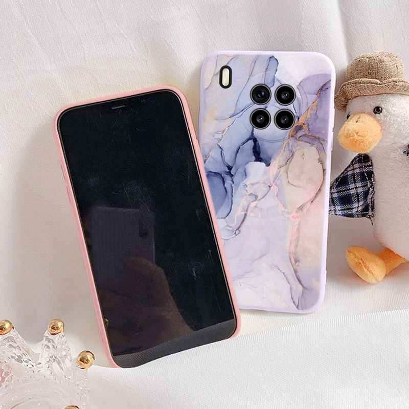 Funda de teléfono con patrón de mármol para Honor 50 Lite Huawei Nova 8i, Funda protectora suave para Honor 50 Lite Coque de silicona TPU - imagen 4