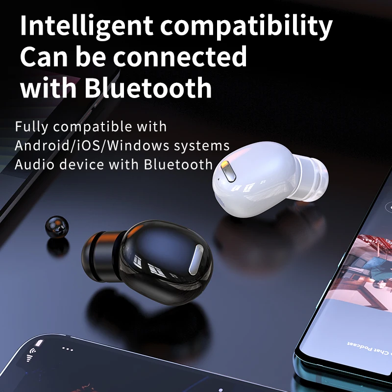 Mini auriculares intrauditivos inalámbricos X9, auriculares Bluetooth V5.2, auriculares deportivos de un solo oído, vida útil ultra larga, auriculares HIFI - imagen 2
