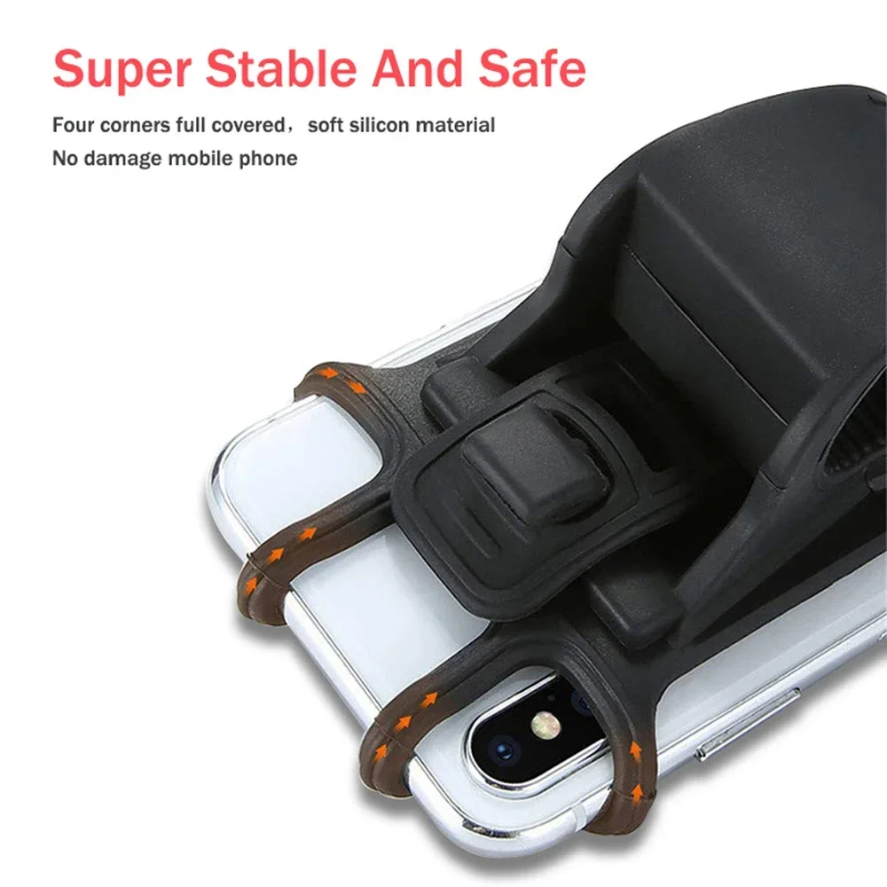 Soporte de silicona para teléfono móvil de bicicleta, soporte para motocicleta, montaje compartido para bicicleta, anticaída, resistente al agua - imagen 2