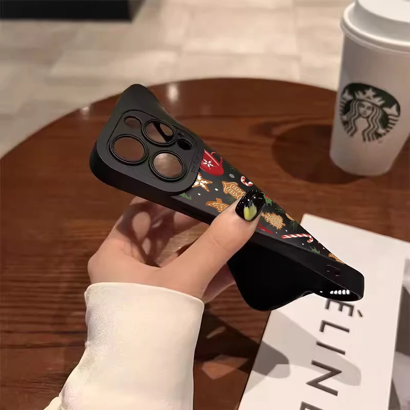 Funda de teléfono para Samsung Galaxy A16 A36 A56 A35 A55 A15 S25 Ultra S24FE S23 S22 Plus copo de nieve Feliz árbol de Navidad cubierta de Año Nuevo - imagen 5