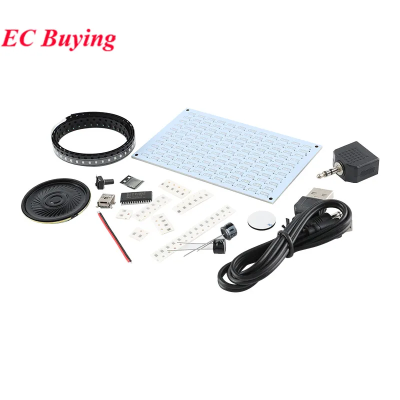 Kit electrónico de espectro de música LED DIY, pantalla de frecuencia de sonido de Audio, proyecto de soldadura PCB, práctica de soldadura, Kits electrónicos Diy - imagen 3