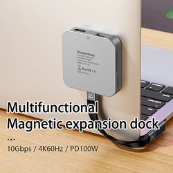 UTHAI MC906 Carcasa M.2 NVMe USB-C – Hub 4K USB 3.2 Magnética