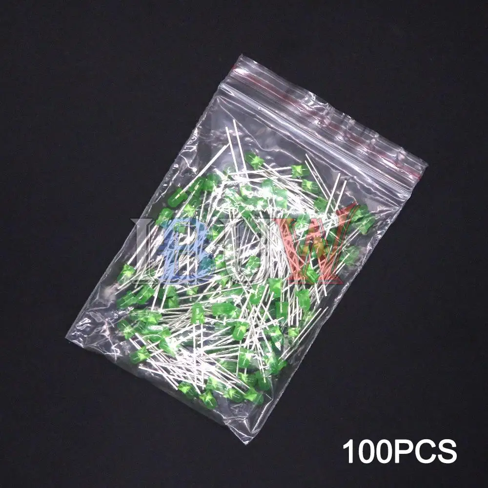100 unids/lote 3mm diodo LED F3 Kit surtido ibuw blanco verde rojo azul amarillo naranja rosa púrpura blanco cálido DIY diodo emisor de luz - imagen 3