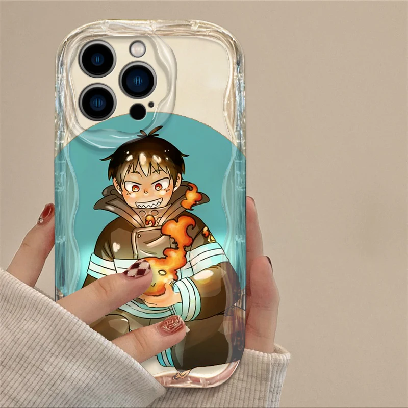 Funda de Anime Fire Force para Apple iPhone, 15, 14, 13, 12, 11 Pro, X, XR, XS, Max Plus, 8, 7 Plus, SE Wave - imagen 5