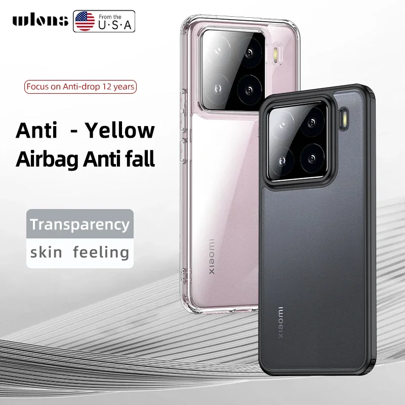 Para Xiaomi 15,15 Pro funda transparente de PC dura a prueba de golpes protección de cámara cubierta transparente