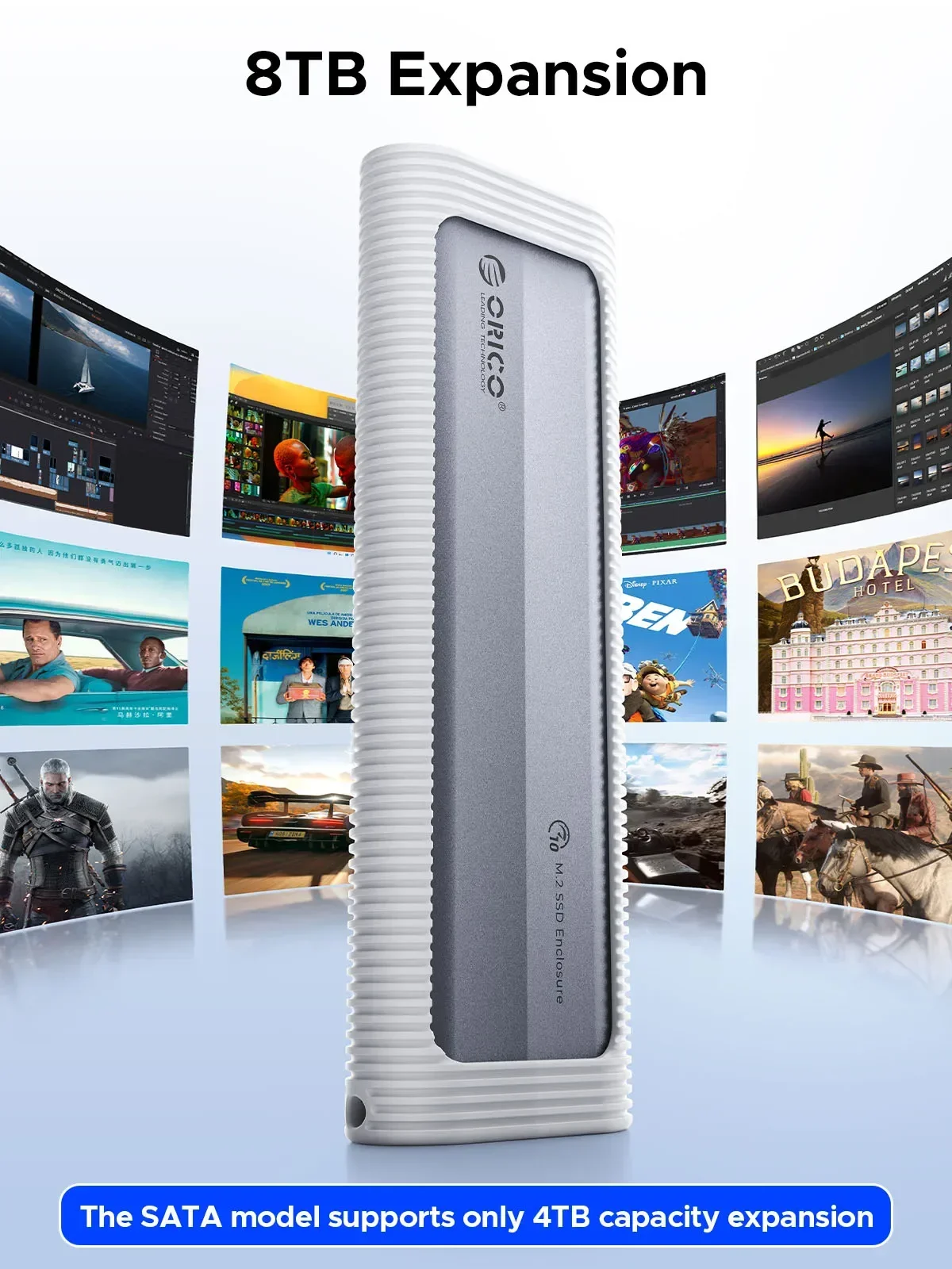 ORICO M.2 NVMe SATA SSD caja USB externo sin herramientas 10Gbps M.2 NVMe a adaptador USB compatible con UASP para PCIe NVMe y SATA SSD - imagen 5