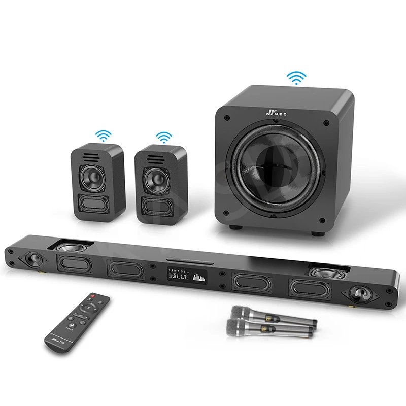 KYYSLB-Subwoofer inalámbrico Bluetooth, juego de cine en casa, TV, teléfono móvil, Karaoke, barra de sonido, altavoces K Song, columna - imagen 4