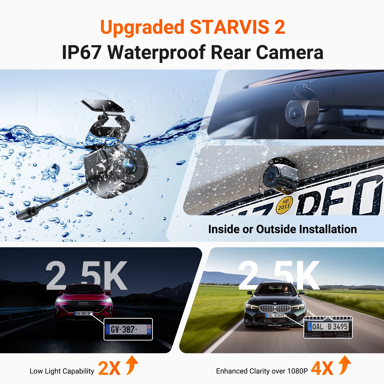 Vantrue N4 Pro S 3 canales DashCam STARVIS 2 HDR IR visión nocturna 4K + 1080P + 2,5 K cámara trasera impermeable Wi-Fi GPS 24h modo de estacionamiento - imagen 4