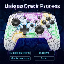 Mando Inalámbrico CRACK RGB para Nintendo Switch, PC y PS3