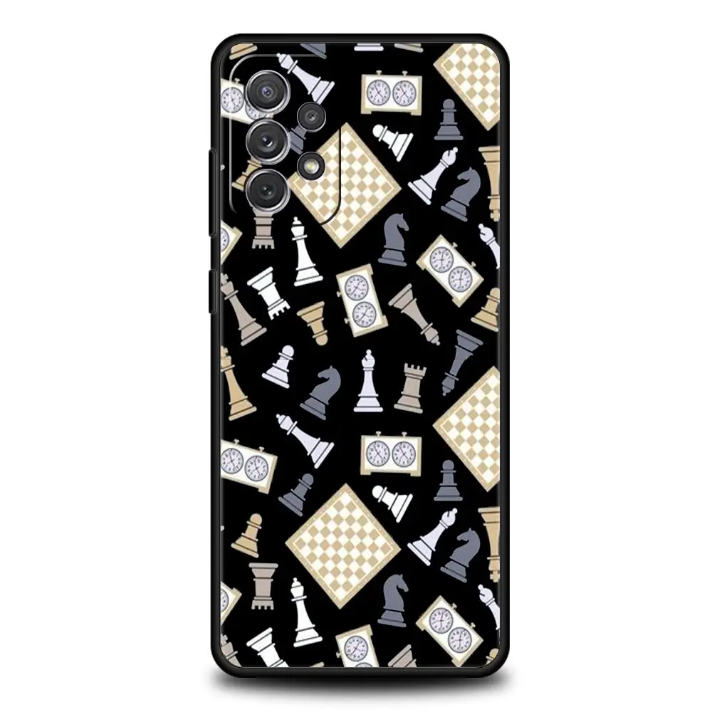 Tablero de ajedrez, funda de teléfono para Samsung A51 A71 A21S A17 A11 A15 A25 A23 A33 A53 A73 A07 A03S A05S A13 A35 A55 5G - imagen 2