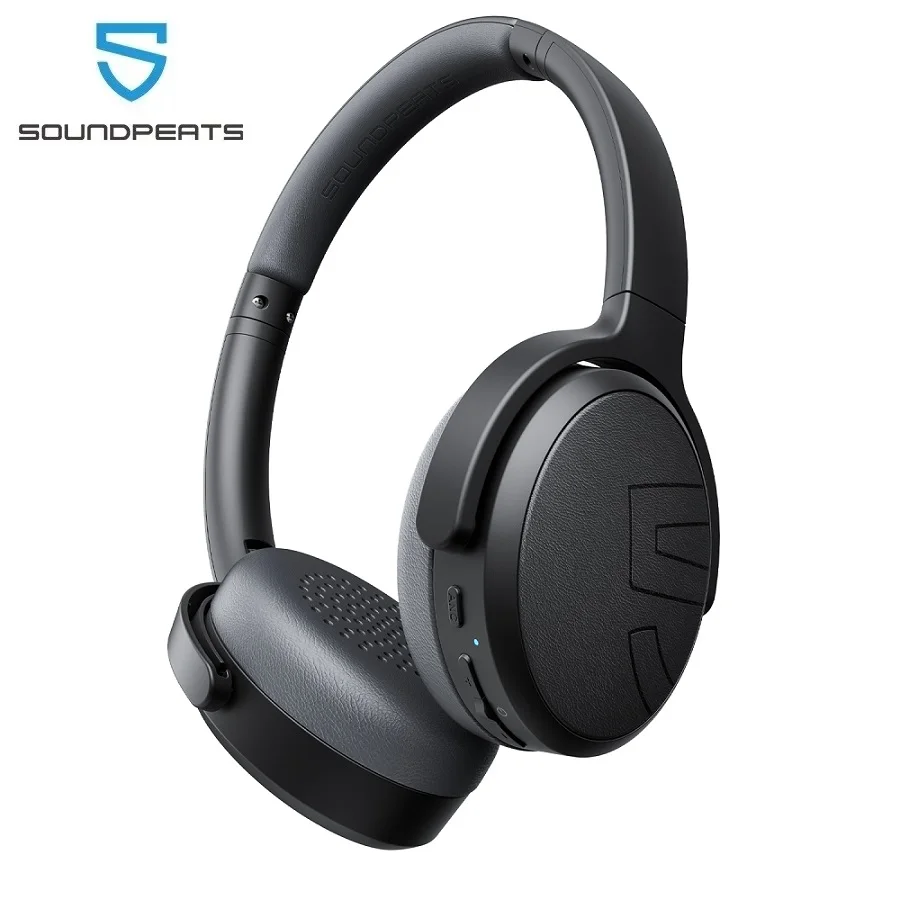 SoundPEATS Space Lite-auriculares Bluetooth 5,4, cascos híbridos con cancelación activa de ruido, inalámbricos por encima de la oreja, compatibles con carga rápida