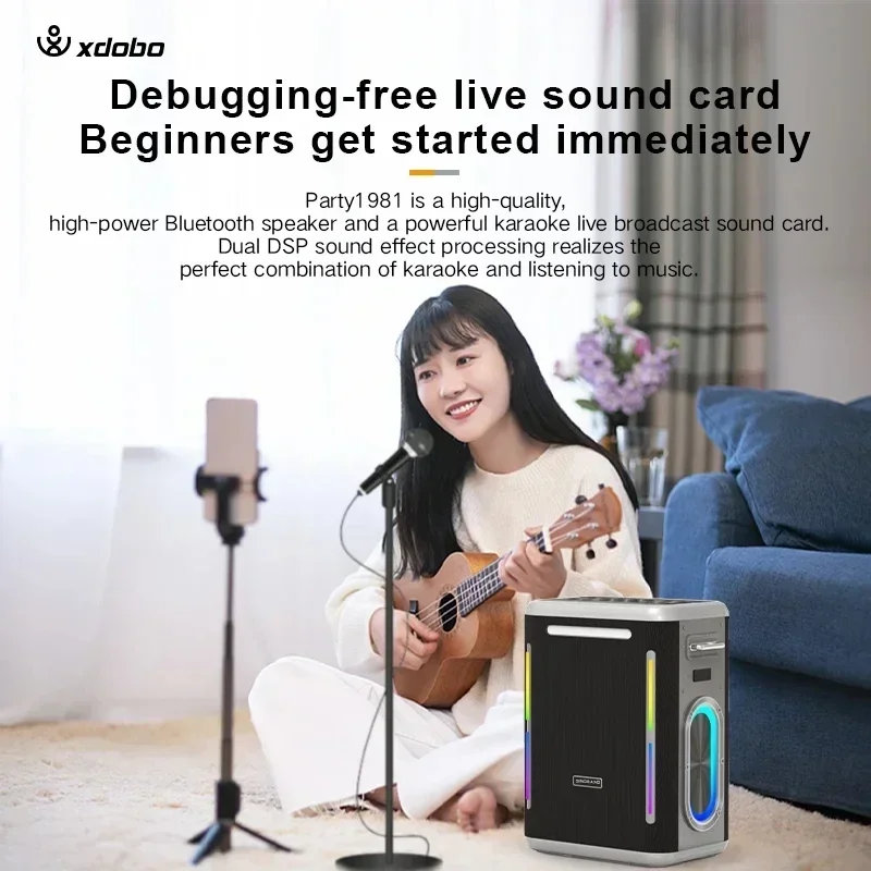 XDOBO Party 1981 300W Altavoz Bluetooth De alta potencia al aire libre impermeable portátil Karaoke fiesta altavoz bajo Caixa De Som 30000mAh - imagen 3
