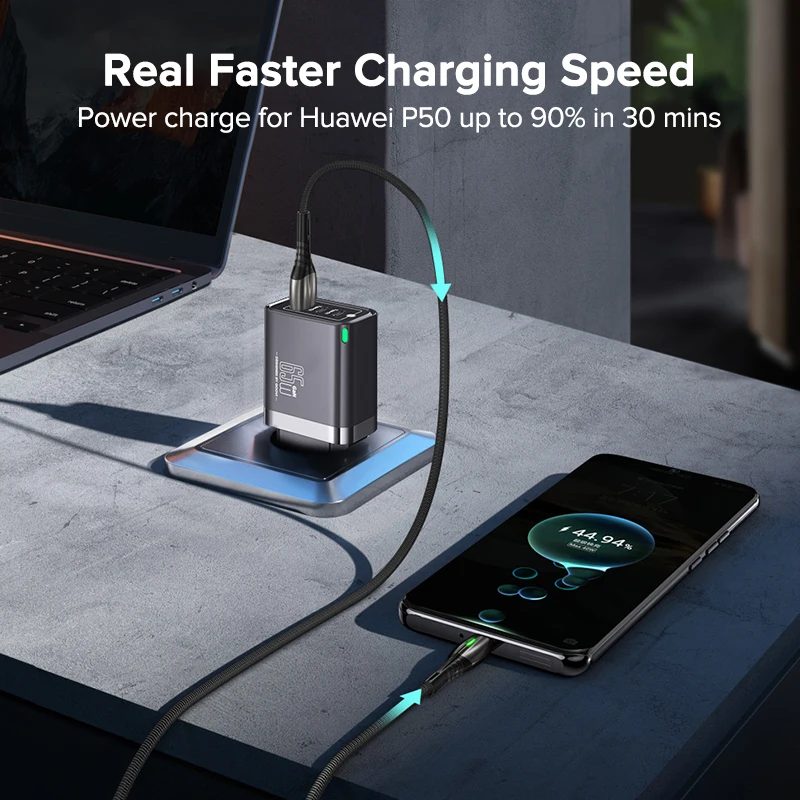 QOOVI Cargador USB-C 65W PD – Carga Rápida para Portátil y Móvil - imagen 4