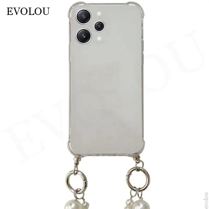 Funda de silicona a prueba de golpes para OPPO Reno 11 5G, funda suave con cordón cruzado, pulsera de perlas para Reno11 10 Pro Plus 8T 4G 7 8 Lite - imagen 5