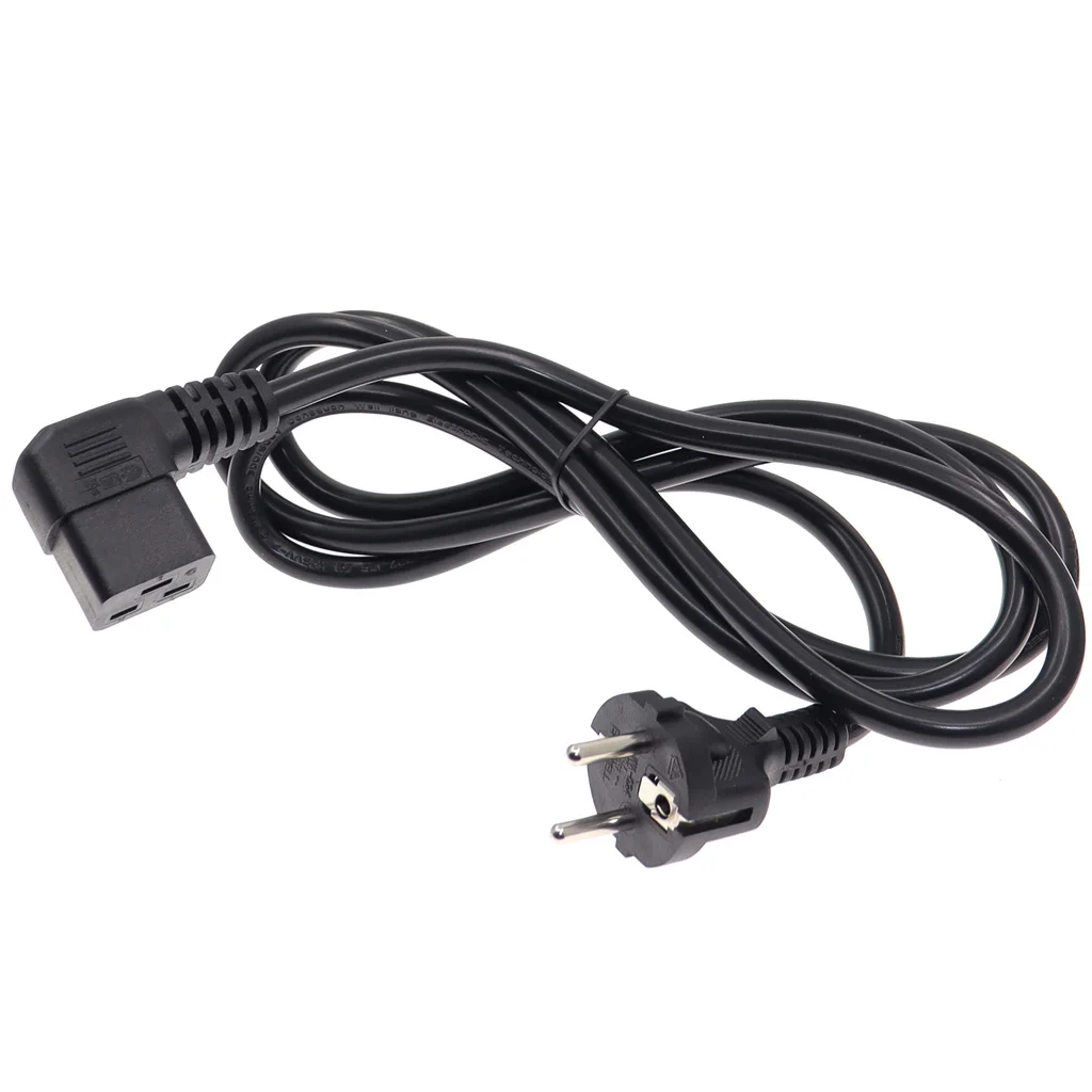 Cable de alimentación de enchufe de ángulo recto C19 a Europa para servidor/PDU, conectado al Cable de alimentación de CA C20, adaptador Schuko, Cable en forma de L - imagen 5