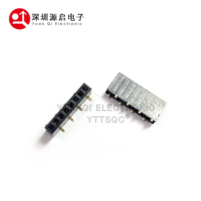 SMT 1,27mm 1,27 dislocación de una sola fila hembra PCB Board Pin Header Socket conector Pinheader 1*5/10/12/15/20/2-50P SMD - imagen 3