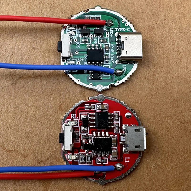Placa de circuito de controlador de atenuación continua, 26mm, 3,7 V, para XHP50 ForT6 L2 XPL tipo C, placa controladora de carga de linterna recargable por USB - imagen 4