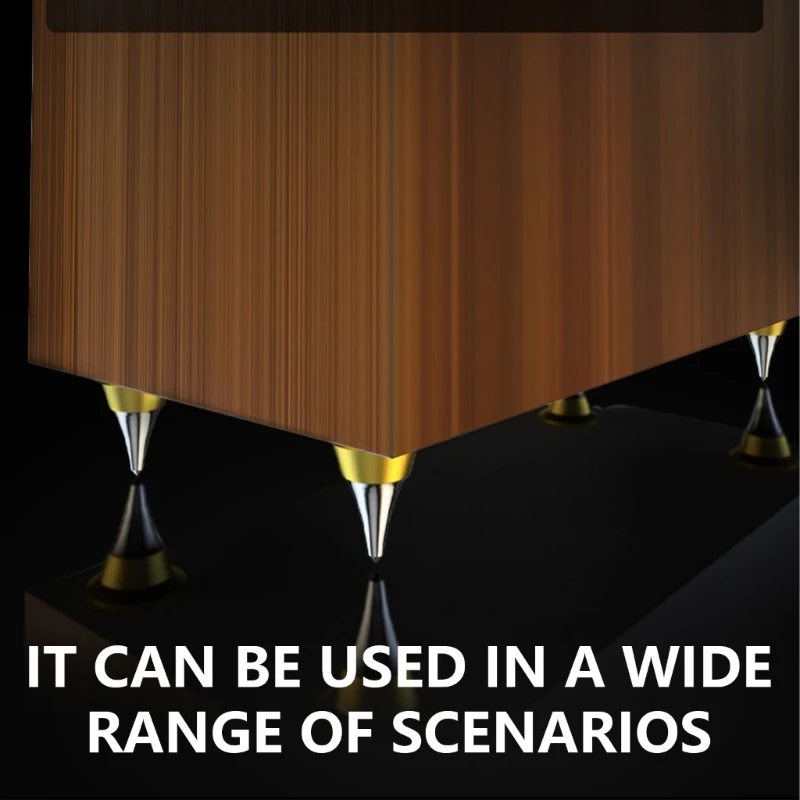 Altavoz de aluminio con rosca M6 M8, picos de Audio Hifi, Monitor de AMP, instrumento, soporte de aislamiento de Subwoofer, pies, altura de cono ajustable - imagen 3