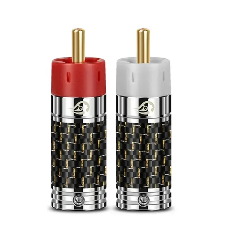 Conector RCA de Terminal de altavoz con tornillos, conectores de clavija AV de bloqueo, conector de Audio, electrónica de consumo chapada en oro rodio - imagen 2