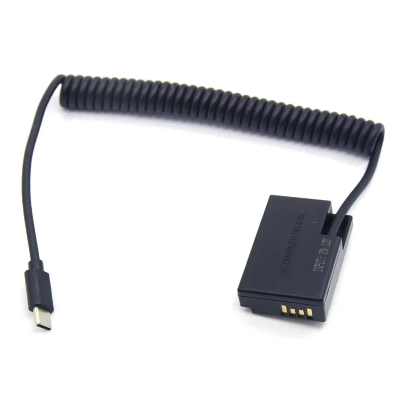 Acoplador de CC DR-E18 batería ficticia + LP-E17 USB tipo C, Cable adaptador de Banco de energía para Canon EOS RP 750D 760D 800D 850D 8000D - imagen 5