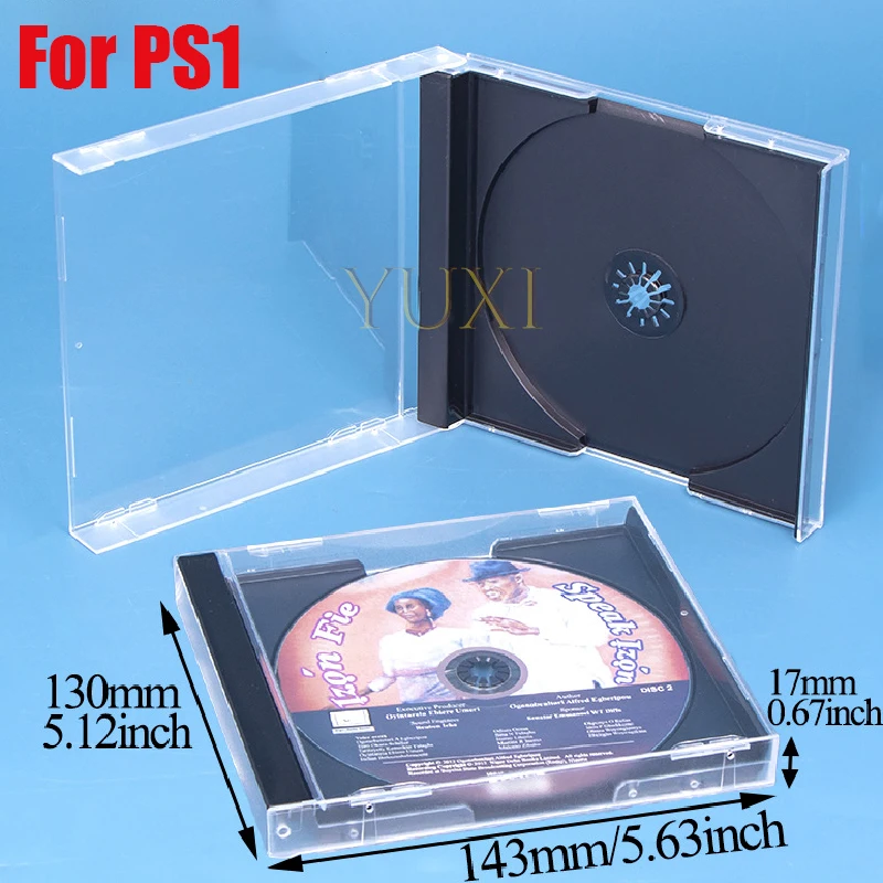 YUXI 1 unidad de caja protectora de almacenamiento de discos CD DVD para PS3 PS1 Wii Xbox CD funda de disco de juego - imagen 2