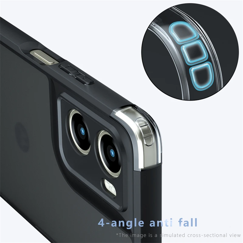 Funda de sensación esmerilada para Motorola Moto G06, funda protectora de silicona mate de TPU para PC, funda protectora para teléfono Motorola G06, funda para Moto G06