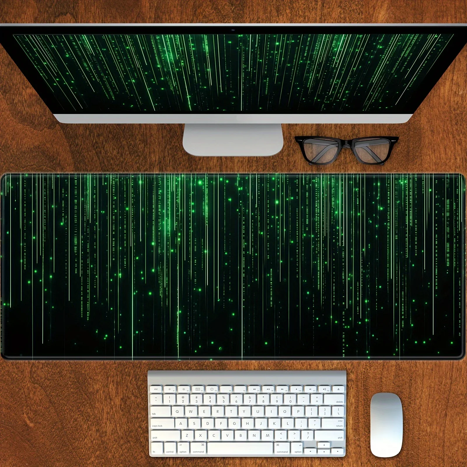 Alfombrilla de ratón para juegos, alfombrilla de ratón láser verde, alfombrilla de escritorio para Gamer, alfombrilla grande para teclado XXL, accesorios de superficie para mesa de ordenador, alfombrilla para ratón - imagen 2