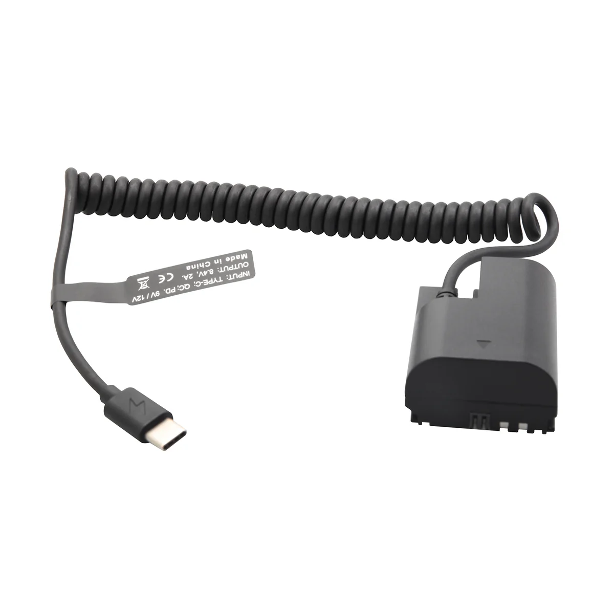 Acoplador simulado de batería de LP-E6, Cable de resorte tipo C para Canon 5D2, 5D3, 5D4, 6D, 6D2, 60D, 7D, 7D2, 70D, 80D, 90D, 5DSR R, R5, R6 - imagen 3