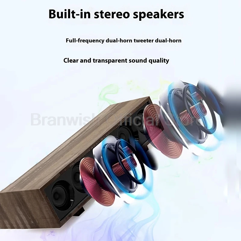 Altavoz Bluetooth Barra Madera con Doble Tweeter y Entrada Auxiliar - imagen 2