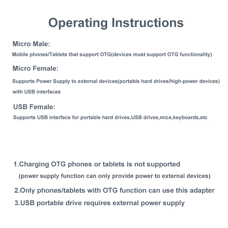 Adaptador OTG Micro USB macho a USB hembra, convertidor de carga rápida, transmisión de datos, adaptador USB para tableta, teléfono, TV, disco duro - imagen 5