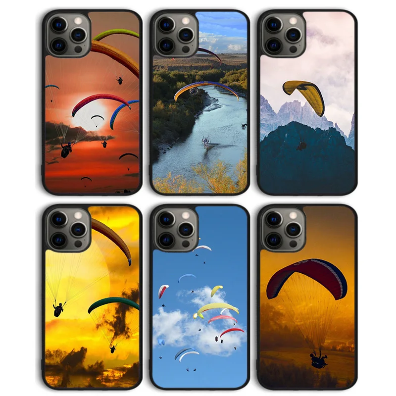 Funda trasera de teléfono deportivo de parapente para iPhone 17 Air 16 15 14 13 11 12 Pro Max Plus