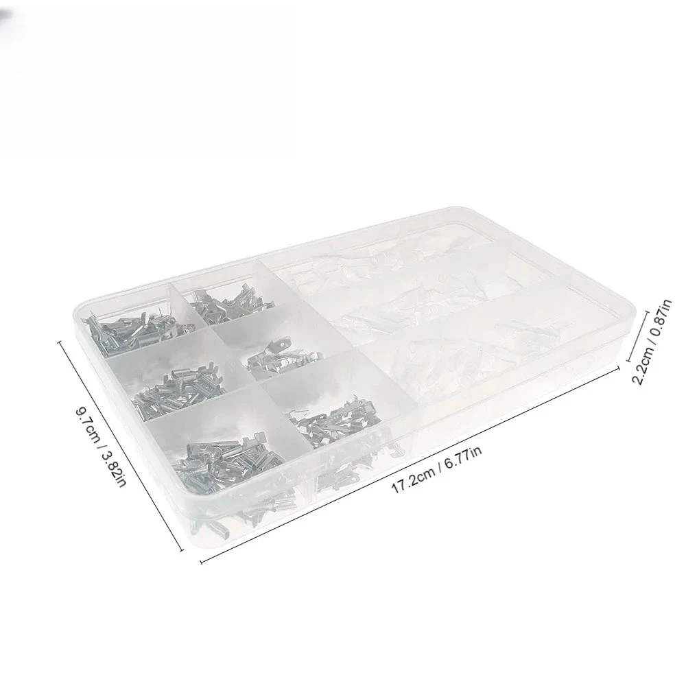 270 Uds 2,8mm 4,8mm 6,3mm conector de Terminal de prensado placa de inserción de resorte prensado en frío Kit de conectores de Terminal macho y hembra - imagen 5
